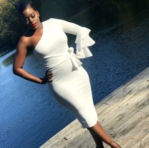 White off the shoulder dress